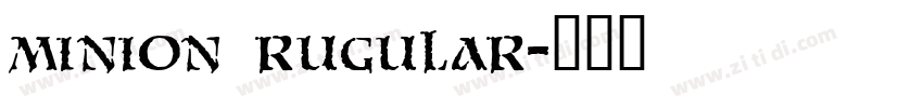 minion rugular字体转换